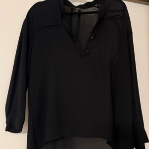Ro & De Black Sheer Blouse